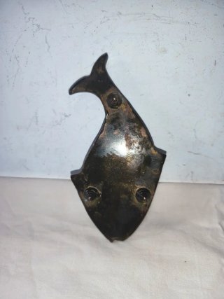 Cenicero Vaciabolsillos Pez Bronce Antiguo Suerte
