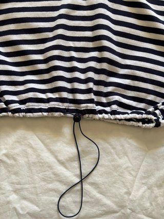 Conjunto Falda y Camiseta Rayas Azul Marino