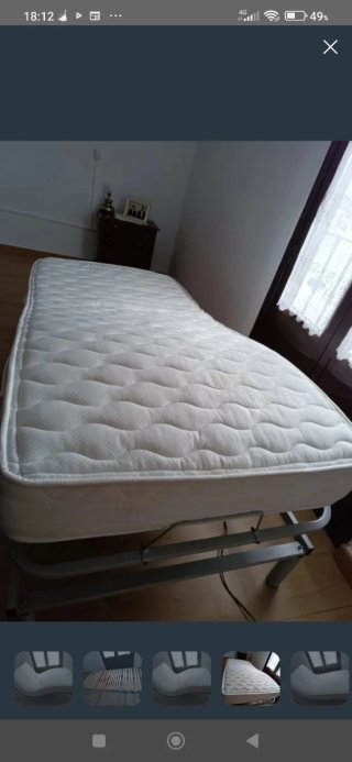 Cama articulada eléctrica con colchón