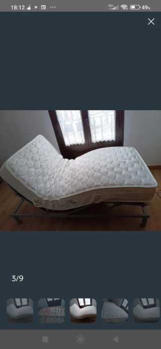 Cama articulada eléctrica con colchón