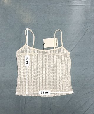 Top encaje Bershka blanco