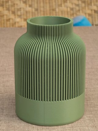 Jarrón japandi | 3D impreso verde