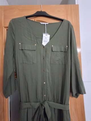 Mono verde militar de viscosa
