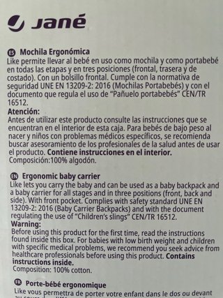 Mochila ergonómica para bebé