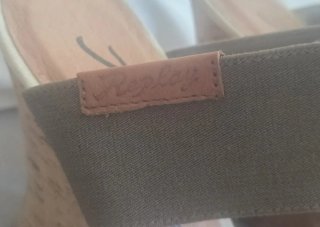 Sandalias cuña Replay Beige/Verde Oliva