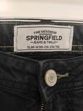Pantalón vaquero Springfield negro hombre Talla S
