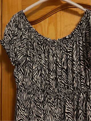 Vestido largo estampado cebra talla XL