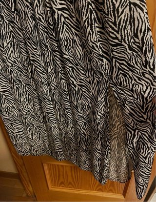 Vestido largo estampado cebra talla XL