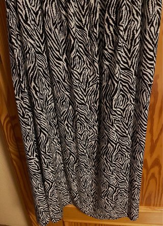 Vestido largo estampado cebra talla XL
