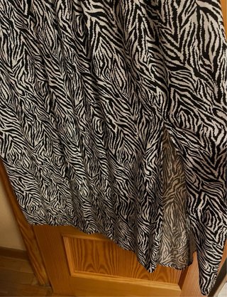 Vestido largo estampado cebra talla XL