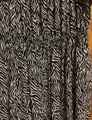 Vestido largo estampado cebra talla XL