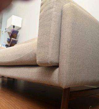 Sofá 3 plazas beige/gris como nuevo
