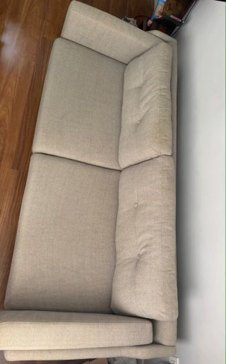 Sofá 3 plazas beige/gris como nuevo