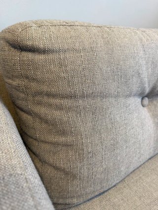 Sofá 3 plazas beige/gris como nuevo
