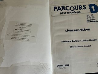 Libro ejercicios Frances Parcours pour college 1