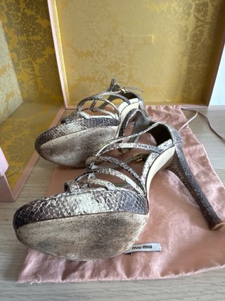Tacchi Miu Miu in pelle di serpente