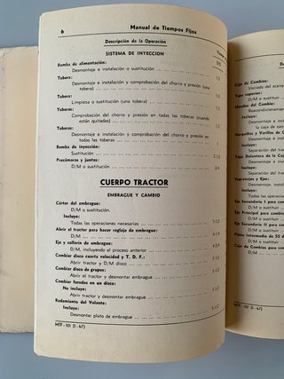 John Deere Manual Tiempos Fijos Tractor Vintage 60