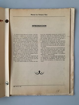 John Deere Manual Tiempos Fijos Tractor Vintage 60