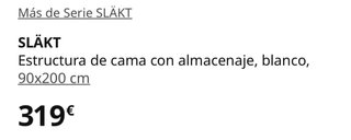 Cama Ikea con cajones y baldas