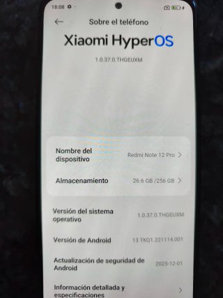 Xiaomi Redmi Note 12 Pro Negro