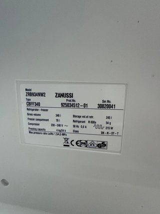 Frigorífico Zanussi blanco