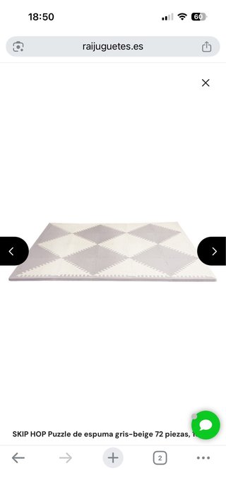 Skip Hop Puzzle Espuma Gris Beige 72 Piezas