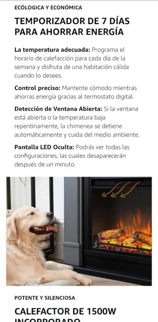 Chimenea eléctrica decorativa