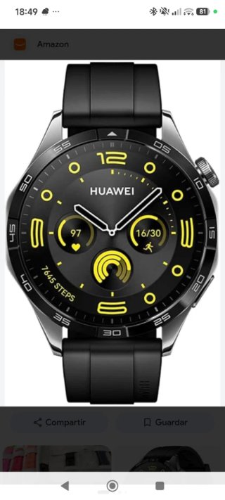 Smartwatch Huawei Negro/Amarillo