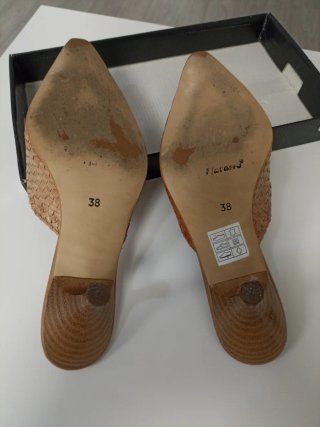 Zapatos Verano Mujer Beige Naranja