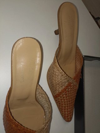 Zapatos Verano Mujer Beige Naranja