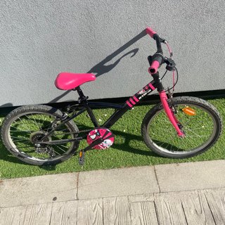 Bicicleta Infantil Decathlon 20” Rosa/Negra