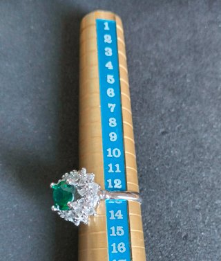 Conjunto Pendientes y Anillo Verde