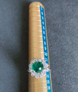 Conjunto Pendientes y Anillo Verde