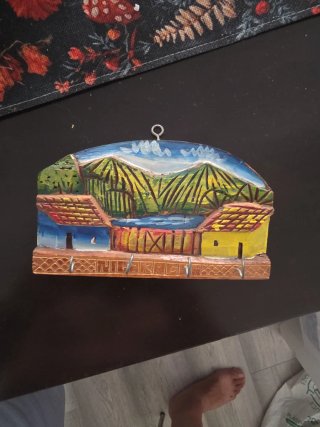 Cuelga llaves de Nicaragua tallado