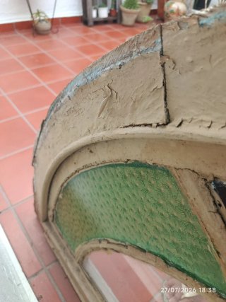 Vidriera de medio punto para restaurar
