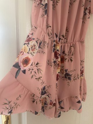 Mono corto rosa floral talla XS