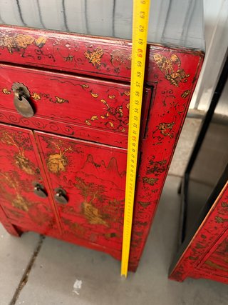 Coppia di Comodini Antichi in Legno Laccato