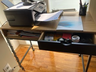 Escritorio moderno madera y metal