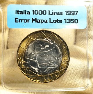 1000 Liras Italia 1997 UE Mapa Error