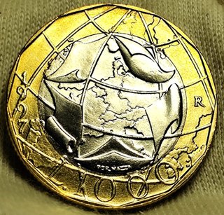 1000 Liras Italia 1997 UE Mapa Error