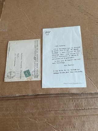 Carta antigua ÉDITIONS DE LA NOUVELLE REVUE FRANÇA