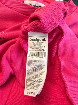 Sudadera Desigual rosa talla S