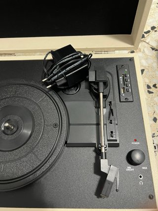 Tocadiscos Create Beige y Negro