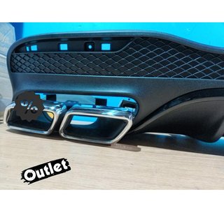 BY DIFUSOR MERCEDES GLE W166 15-19 LOOK AMG GLE63 NEGRO BRIL