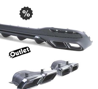 BY DIFUSOR MERCEDES GLE W166 15-19 LOOK AMG GLE63 NEGRO BRIL