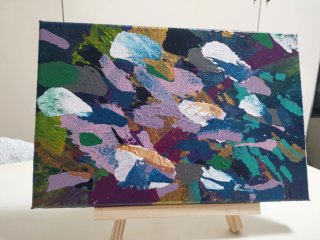 Quadro astratto su tela pittura acrilica