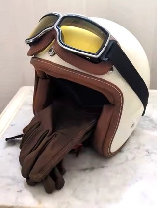 Vintage Style Biker Goggles Old School
