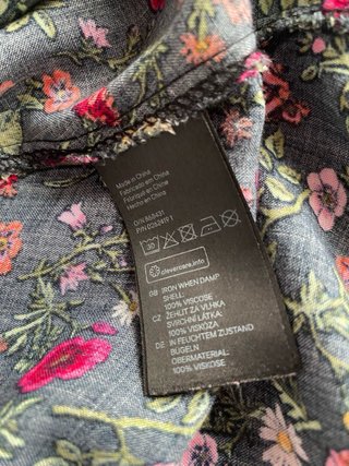 Vestito H&M nero fiori mini