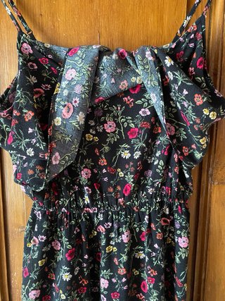 Vestito H&M nero fiori mini
