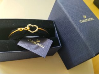 Pulsera Swarovski Corazón Infinito Oro/Plata